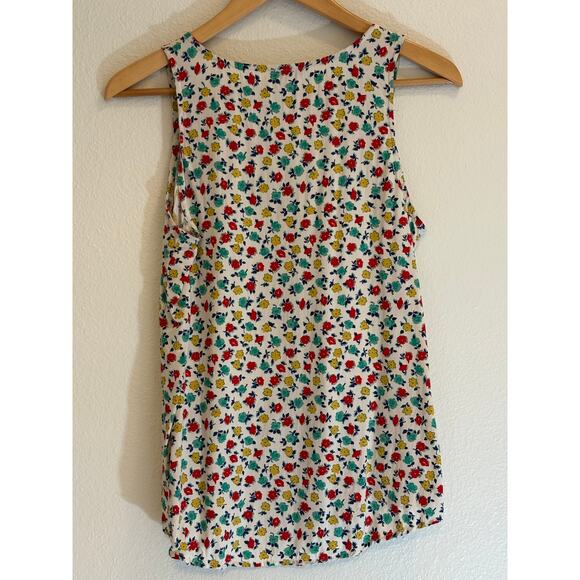 J.CREW MERCANTILE Top Floral Sleeveless Tank Layer Vacation | Small - Picture 2 of 5